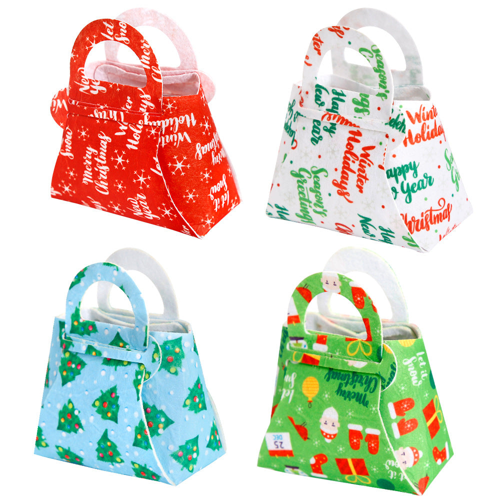 Wholesale Christmas Non Woven Tote Bag Kids Mini Gift Bag