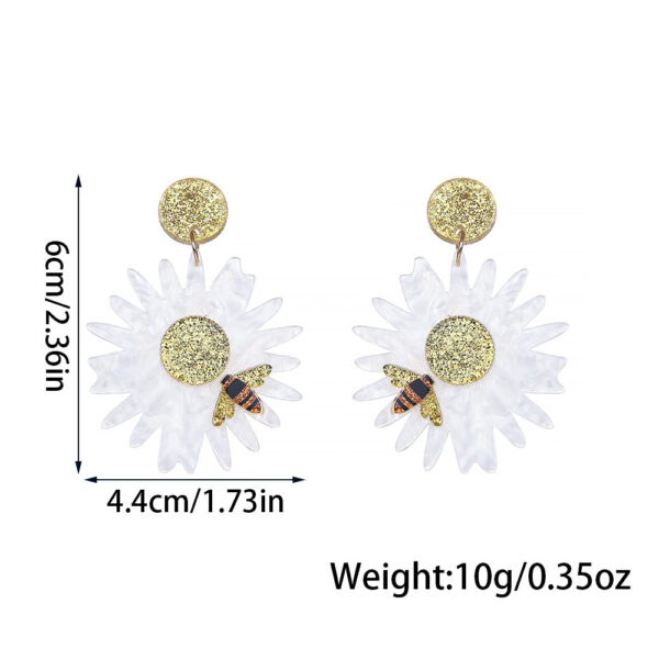 O1CN01bFfy831TQG1uzGtdn_2207499512376-0-cib Wholesale Flower Bee Shiny Acrylic Earrings