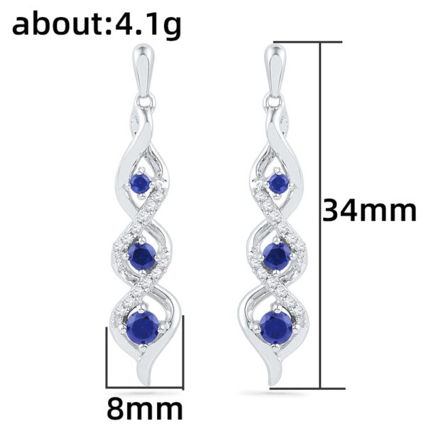 Wholesale Baroque Long Zircon Copper Earrings