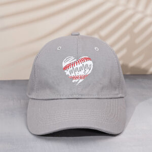 Printed MAMA Baseball Love Ball Cap-Grey / Free size