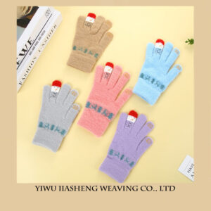 O1CN01bHgsG22Jg9hN6Hk8S__995889450-0-cib Wholesale Autumn and Winter Christmas Snowman Touch Screen Imitation Cashmere Cycling Plush Thickened Gloves
