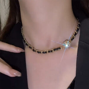 Wholesale Splicing Leather Cord Magnets Necklaces