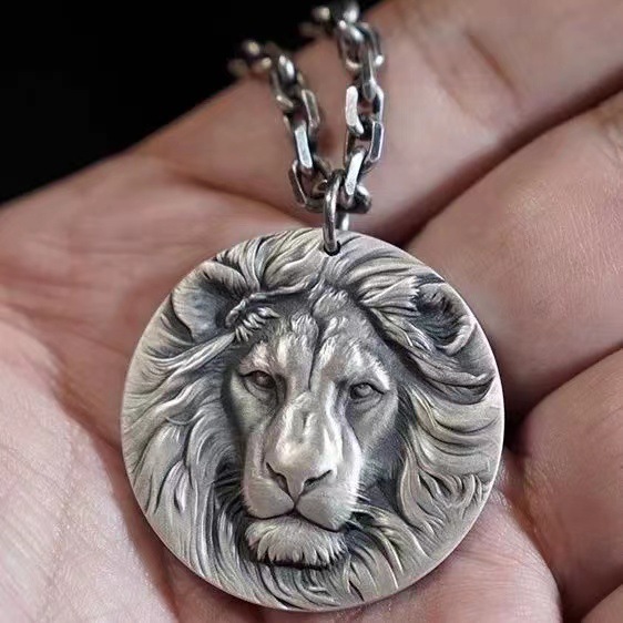 Wholesale Lion Head Pendant Alloy Necklaces