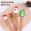 Wholesale Christmas Epoxy Cream Spatula Beech Baking