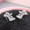 Wholesale High Heel Crystal Shoes Copper Earrings