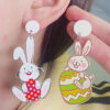 Wholesale Easter Rabbit Radish Chicken Acrylic Earrings