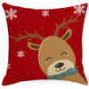 Wholesale Cartoon Santa Claus Christmas Printed Polyester Pillow Covers