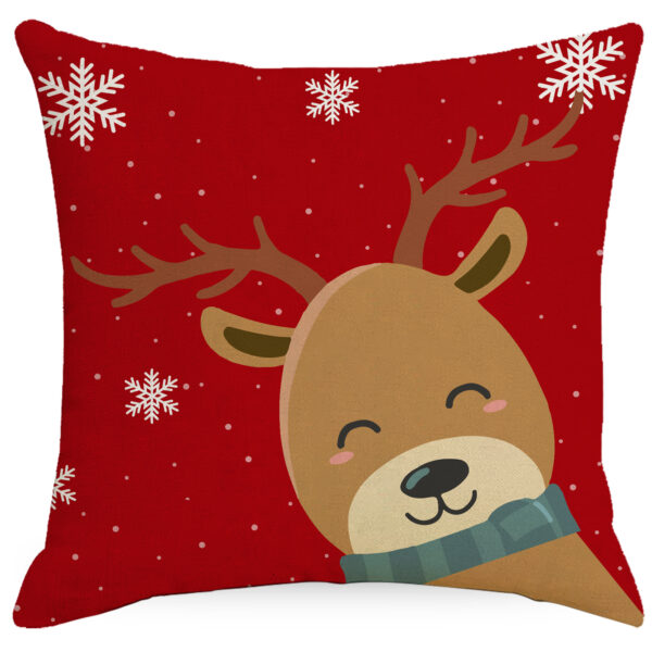 Wholesale Cartoon Santa Claus Christmas Printed Polyester Pillow Covers