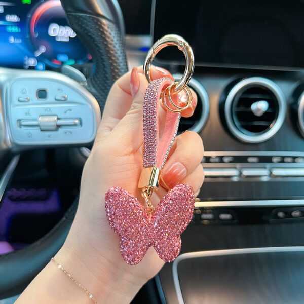 O1CN01bO1YVA1WQf3EyJw0W_2879452783-0-cib Wholesale Clay Full Diamond Butterfly Key Chain