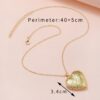 Wholesale Diy Accessories Photo Box Heart-shaped Engraved Pattern Openable Pendant Necklace