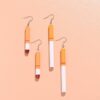 Wholesale Funny Personality Fun Simulation Cigarette Butt Earrings