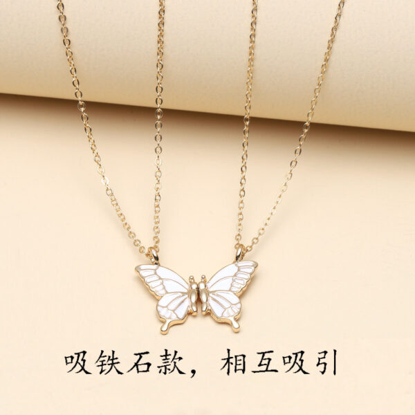 Wholesale Colorful Butterfly Magnets Alloy Necklaces Set