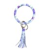 Wholesale Chinese Style Flower Series Pu Leather Tassel Bracelet Keychain