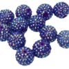 Wholesale 20MM Resin Diamond Ball, Jelly Deep Purple AB Color Diamond Ball