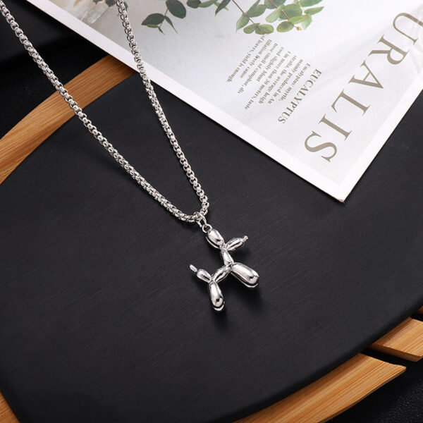 Wholesale Cute Balloon 3D Dog Alloy Necklaces