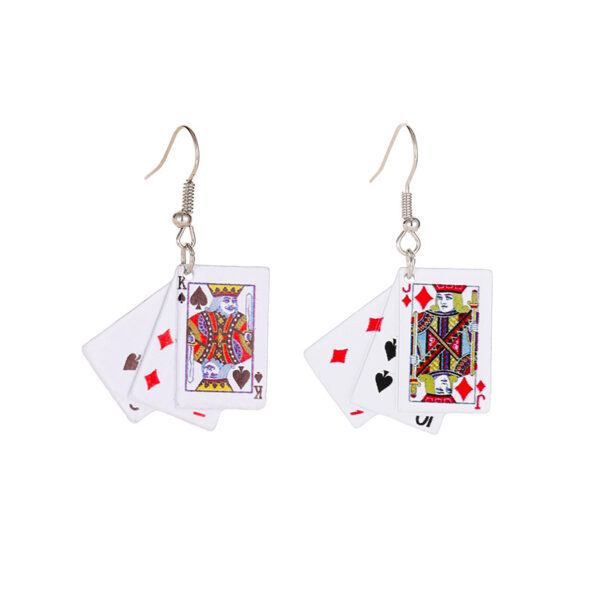 Wholesale Playing Card Alloy Earrings
