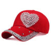 Wholesale Cotton Heart Pattern Outdoor Sun Protection Baseball Cap