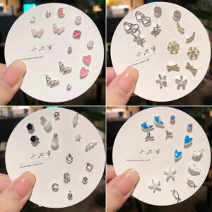 O1CN01bV45sG1UUCm7lYgE4__2200814462520-0-cib Wholesale One Week Set Combination S925 Silver Earrings