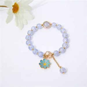 Light Blue Burst bead [A small Daisy bracelet]]