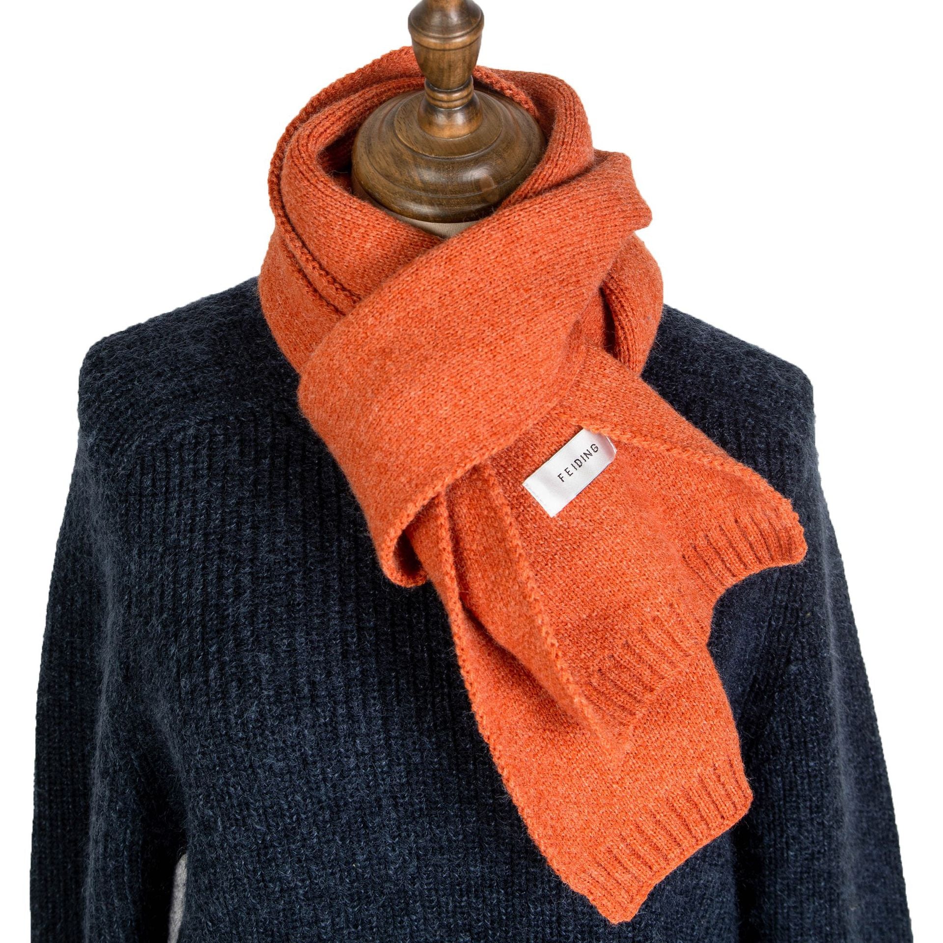 Wholesale Winter Labeled Knitted Woolen Solid ves