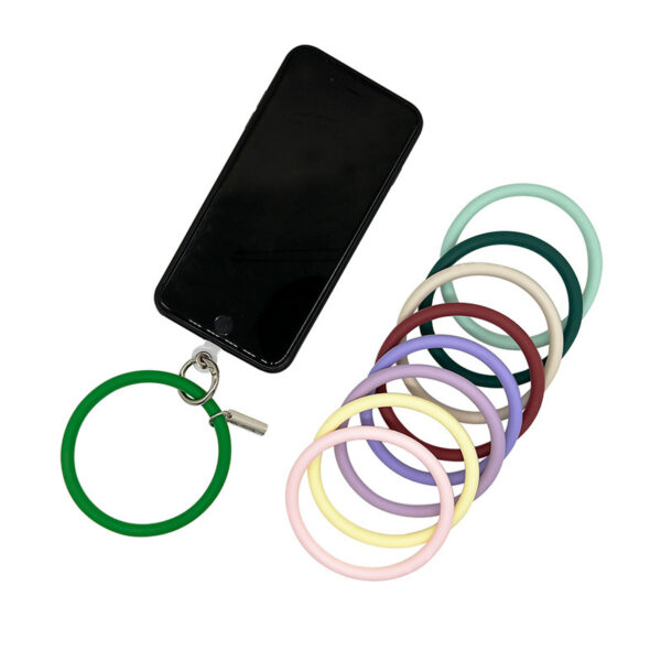 Wholesale Mobile Phone Anti-loss Silicone Heart-shaped Hanging Ring Key Chain