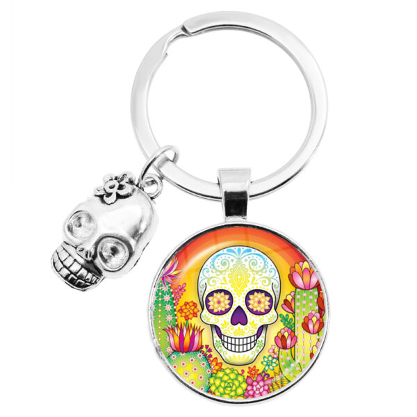 O1CN01bWR0Gb1tijpHDZd71_2212752275936-0-cib Wholesale Zinc Alloy Mexican Candy Skull Keychain