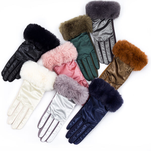 Wholesale Women's Winter Fur Skiing with Plush Angora Glove