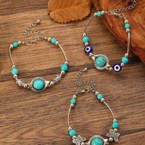 22 3 turquoise bracelets