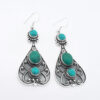 Wholesale Antique Green Turquoise Alloy Earrings