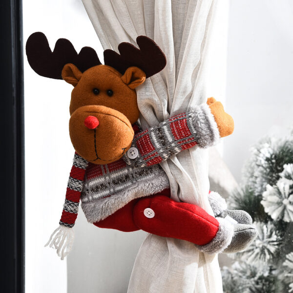 Wholesale Christmas Home Curtain Decoration Buckle Cartoon Doll Hug Buckle Decoration