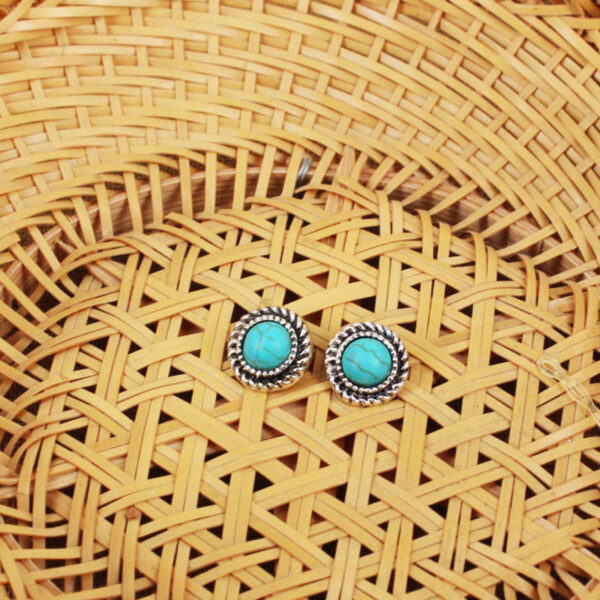 Wholesale Vintage Bohemian Double Circle Alloy Ear Studs