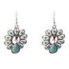 Wholesale Bohemian Retro Ethnic Style Teardrop Shaped Turquoise Earrings