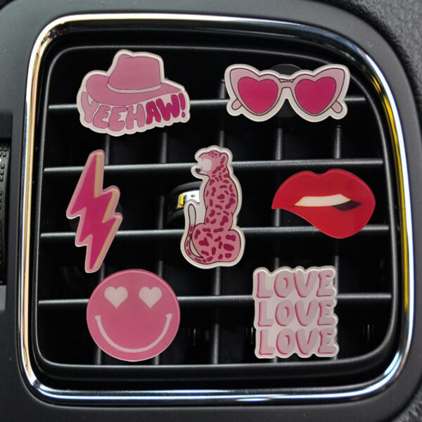 Wholesale Pink Acrylic Car Aromatherapy Clip