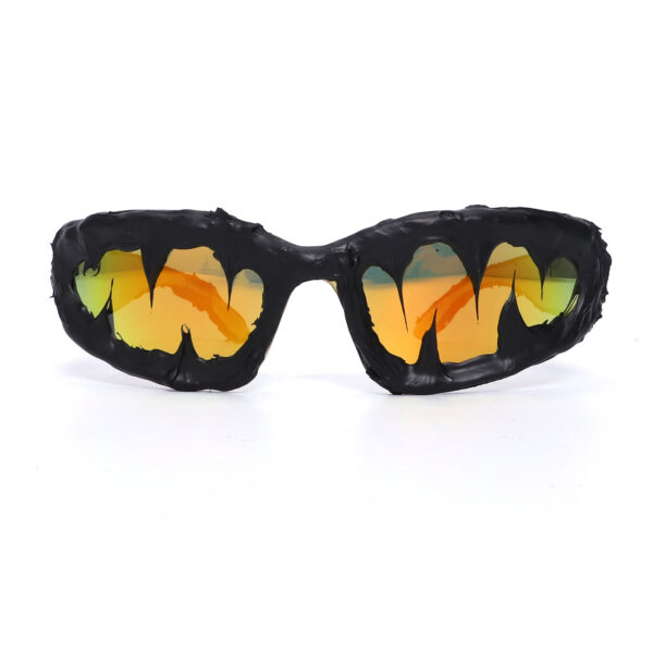 Wholesale Steampunk Fashion Trendy Personality Small Frame Shark Teeth Drop Gel Sunglasses