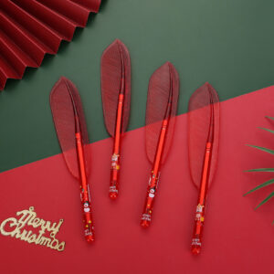 0.5mm / Red feather pen