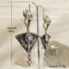 Wholesale Gothic Metal Pink Stone Inlaid Pendant Alloy Earrings