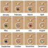 Wholesale Birthstone Month December Star Pendant Paper Card Alloy Necklaces