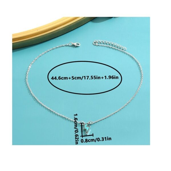 O1CN01bg8yzX1fCJLrPUpXa_4260613970-0-cib Wholesale Alloy Creative Turquoise Lightning Pendant Necklace