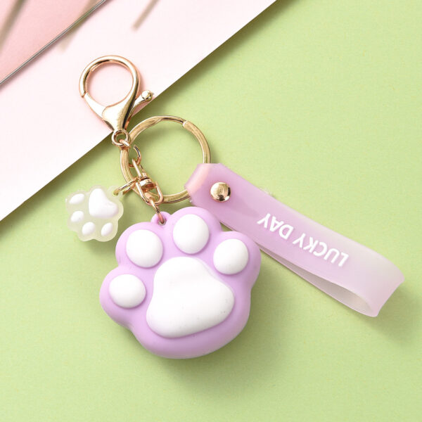 Wholesale Cartoon Cat Claw PVC Soft Keychains