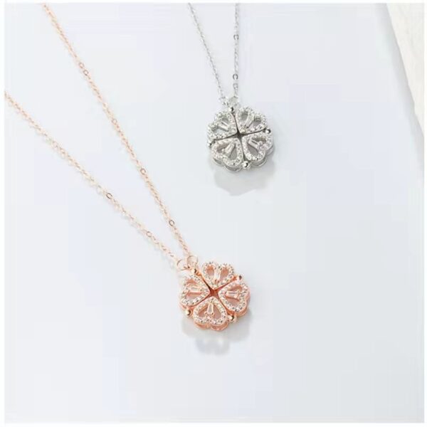 Wholesale Love Four-leaf Clover Stacking Necklace