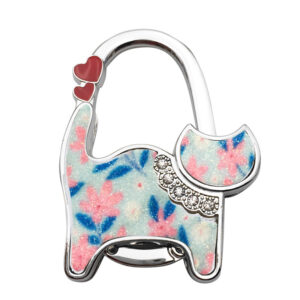 Blue Leaf pink flower / 7cm*5cm*1cm