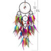Wholesale colorful dream catcher wind chime natural crystal feather decoration