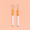 Wholesale Funny Personality Fun Simulation Cigarette Butt Earrings