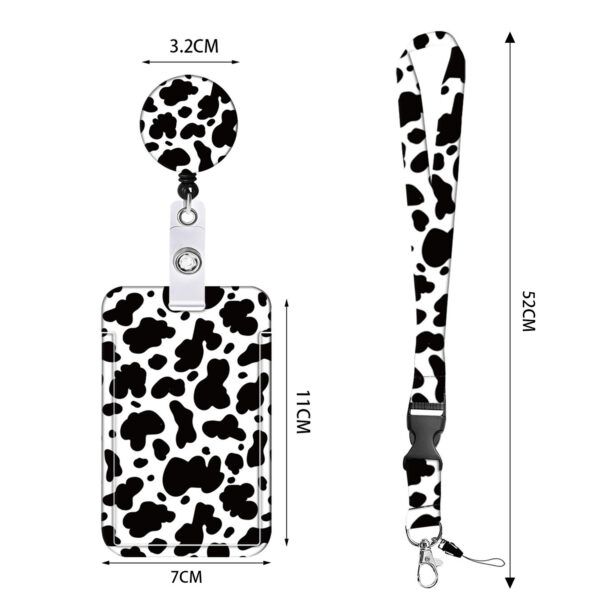 Wholesale Badge Reels Floral Cactus Leopard Starry Sky Butterfly Colorful Card Holder ABS Retractable Keychains