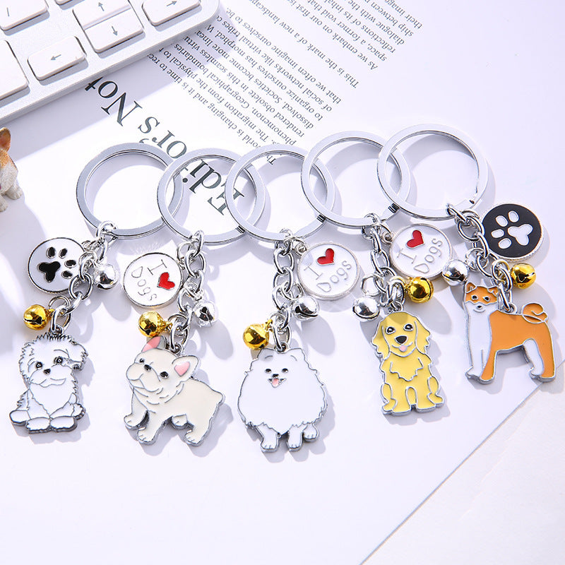 Wholesale Pet Dog Bell Metal Keychains