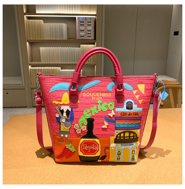 O1CN01bmiyCJ1QUt2Gm24n0_2214274131980-0-cib Wholesale PU Mexican Theme Embroidery Large Capacity Casual Shoulder Bag
