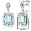 Wholesale Light Luxury Square Zircon Copper Earrings