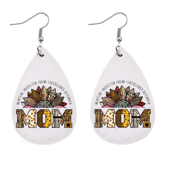 Wholesale Mother's Day Leopard Leather Earrings