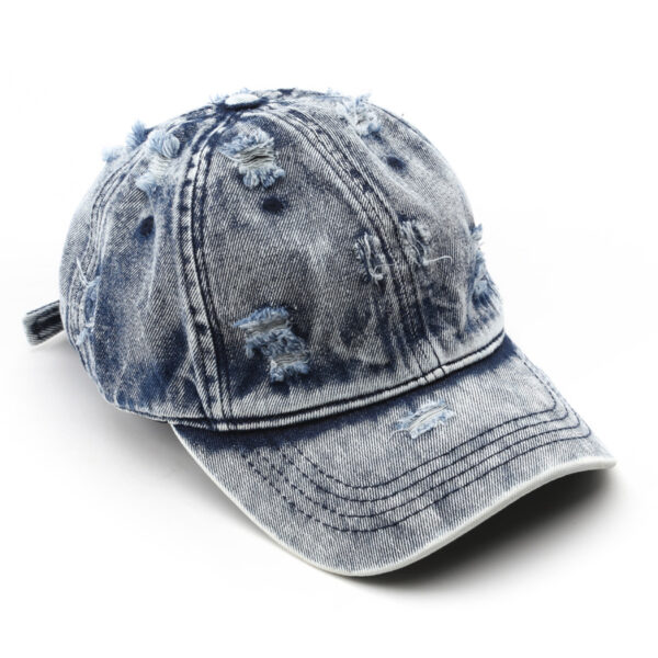 Wholesale Cotton Washed Distressed Denim Baseball Cap