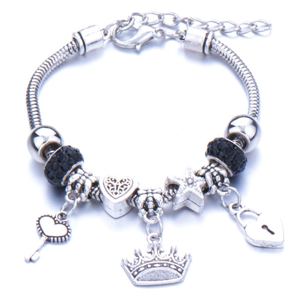 O1CN01bppyto1FdcmkG4Bkn_2200735560510-0-cib Wholesale Zinc Alloy Beaded Crown Pendant Bracelet
